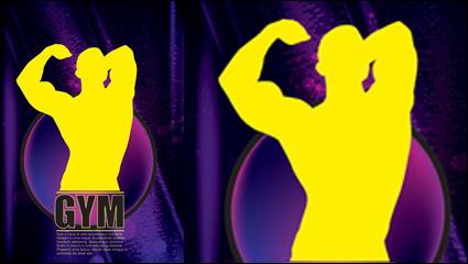 Hercules silhouette vector material -5