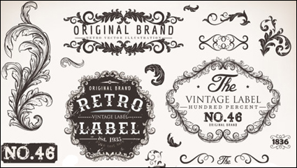 European lace pattern 02 - vector