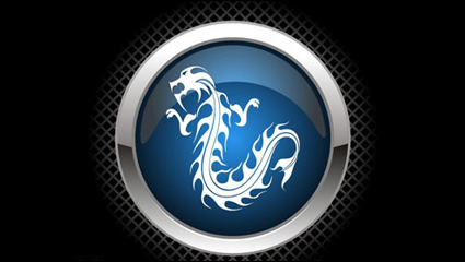 Chinese dragon high light icon - vector