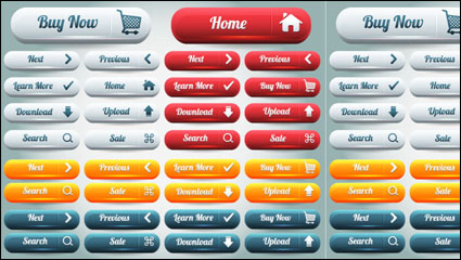 Sophisticated Web button sinks vector -03