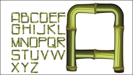 Bamboo Creative letters 02 - Vector material