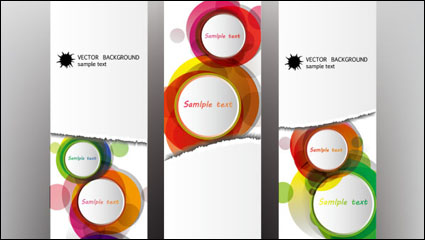 Beautiful long card 01 - vector material