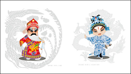 The cartoon Opera Figures 1 - vector