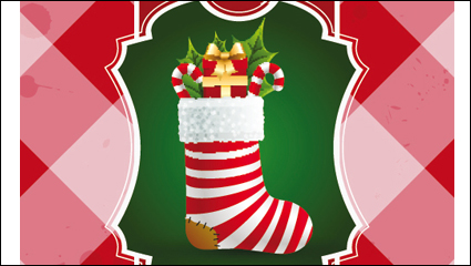 Beautiful Christmas background 01 - vector material