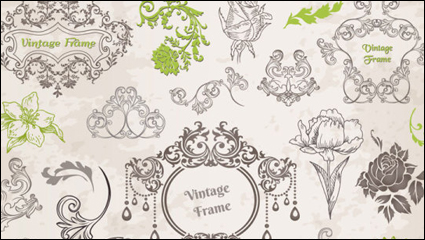 Classic lace pattern 02 - vector material