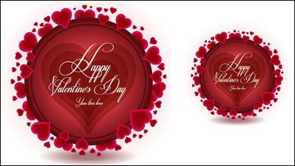 Exquisite Valentine background 02 - vector material