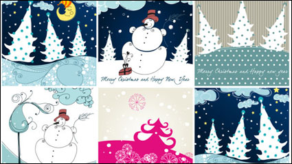 Cartoon Christmas illustrator 02 - vector material