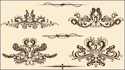 European-style lace pattern 03 - vector material