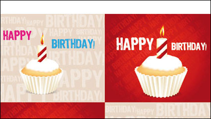 Birthday cake 04 - vector material