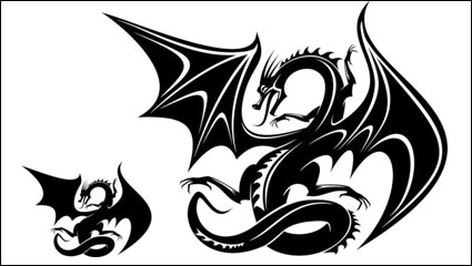 Dragon-shaped patterns 06 - vector material