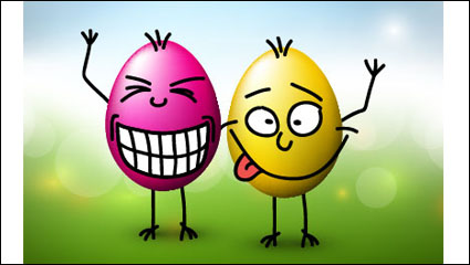 Funny eggs 02 - vector material