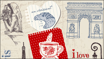 Urban characteristics stickers 02 - vector material