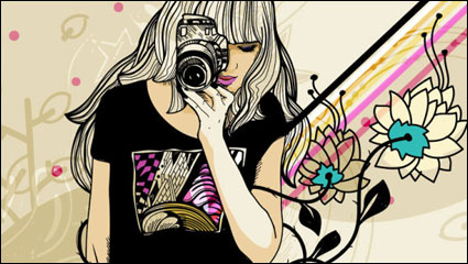 Cartoon Girls 05 - vector material