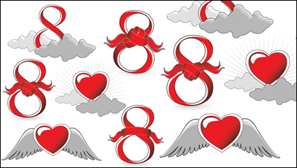 Women beautiful background 03 - vector material