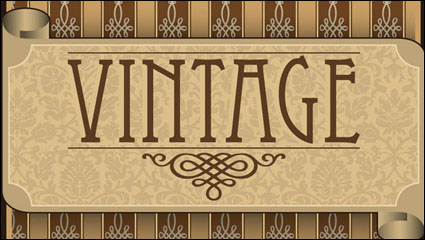 European retro pattern vector material poster