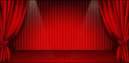 stage curtain vector