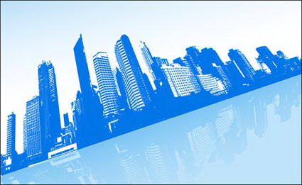 Architecture, urban, aircraft vector