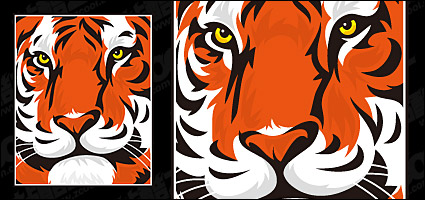 Featured tiger head vector material