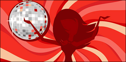 Disco girls vector material