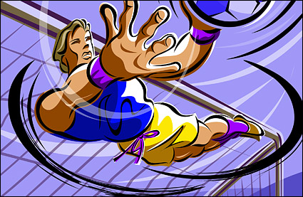 Hand-painted figures illustrations - Goalkeepers