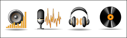 Vector theme music icon material